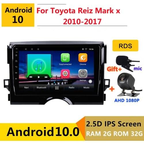 Android 10 Car DVD Multimedia Player GPS For Toyota Reiz Mark x 2010 2011 2012 2013 - 2017 audio auto radio stereo navigation