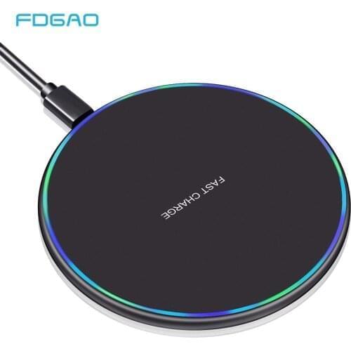 FDGAO 15W Wireless Charger For iPhone 11 Pro X XS Max XR 8 Plus QC 3.0 Fast Charging Pad For Samsung S20 S10 S9 Galaxy Note 10 9