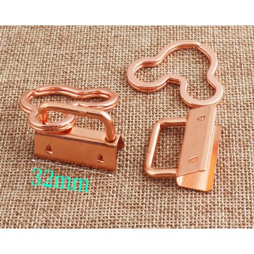 6SETS Rose Gold Key Fob Hardware with Key Rings 32MM Key Fobs Hardware Key Chain Webbing Key Chains Key Fob Wholesale