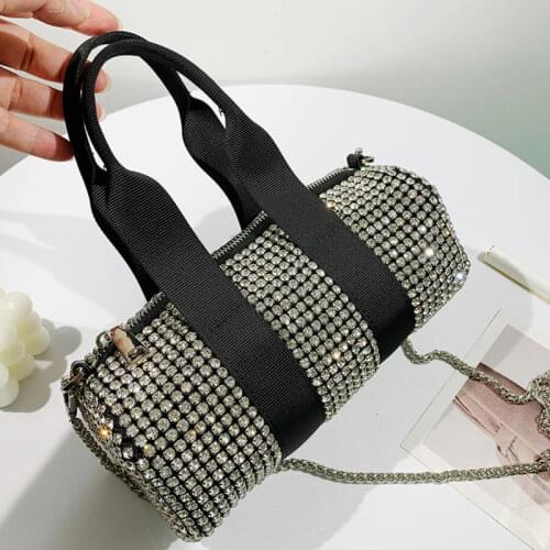 [BXX] Woman New Brand Diamond Shoulder Messenger Pillow Bag Handbag All-match For Ladies Elegant Top-handle Fashion 2021 GF0301