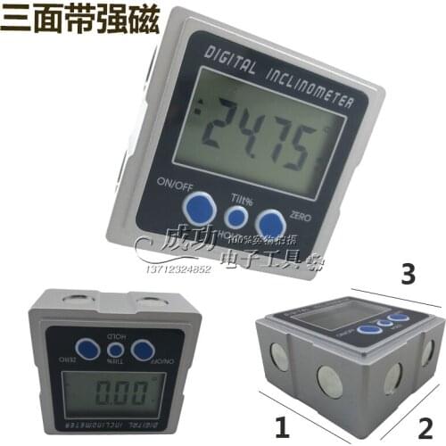 Electronic digital display angle instrument, magnetic digital display inclinometer, digital display level instrument, 360 degree