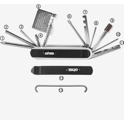 GIYO Bicycle Repair Combination Tool Multifunctional Mountain Bike Bicycle Repair Tool PT-01 Sports Equipment