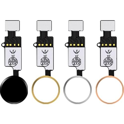 Home-Button Flex For iphone 6 6s 7 8 Plus 5s SE Return Back Home Button With Flex Cable Rubber Sticker No Touch ID Fingerprint