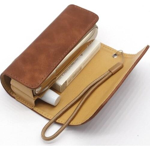 Fashion Flip Double Book Cover Case Pouch Bag Holder Cover Wallet Leather Case For Iqos 3