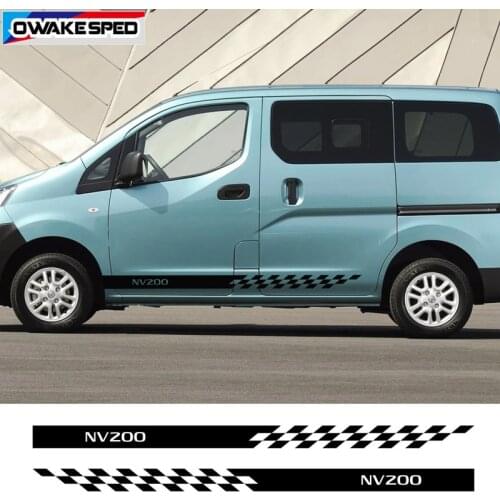 Car Door Side Skirt Stickers For Nissan NV200 Auto Sport Stripes Styling Auto Body Exterior Accessories Vinyl Decals