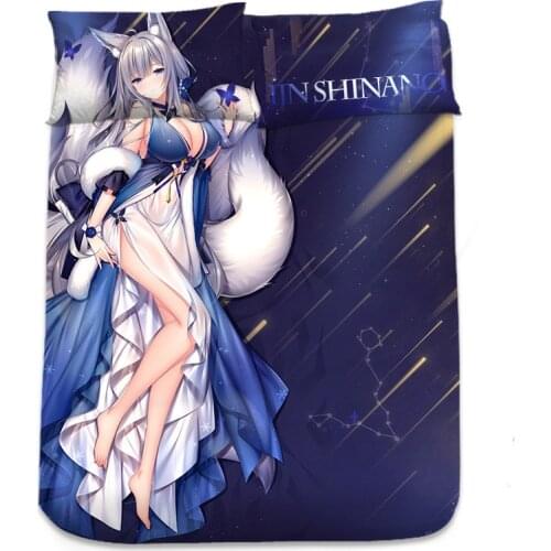 Anime Cartoon Cosplay Azur Lane Ijn Shinano Mattress Cover Fitted Sheet Fitted cover bedspread counterpane 122