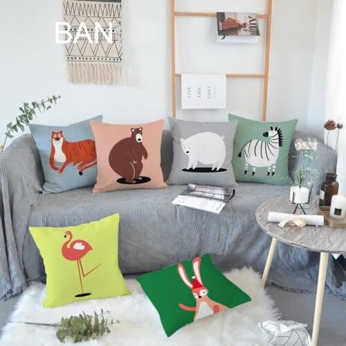 Pillow Cover Animal Cushion Cover For Living Room Kids Bedroom Chair Sofa Decorative Pillows Nordic Home Decoration Kussenhoes
