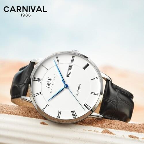 2021 New CARNIVAL Mechanical Watch Reloj Hombre Men Brand Luxury Mens Automatic Watches Sapphire Wrist Watch Male Waterproof