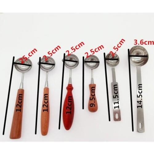 Featured medium size wooden handle sealing wax spoon for stamp sealing