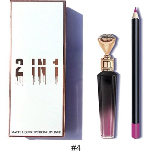 16color Luxury Lip Gloss Liner Set Private Label Matte Liquid Lipstick Long-lasting Waterproof Beauty Makeup Multi-tube Optional