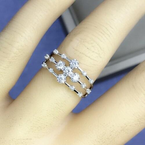 Temperament Promise ring AAAAA Cz Stone Silver color Cross Engagement wedding band rings for women Finger Jewelry