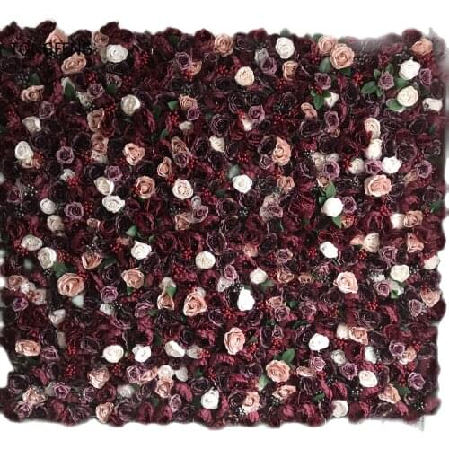 TONGFENG Mixcolor 8pcs/lot Artificial silk rose peony 3D flower wall panel wedding backdrop decoration flower runner wedding