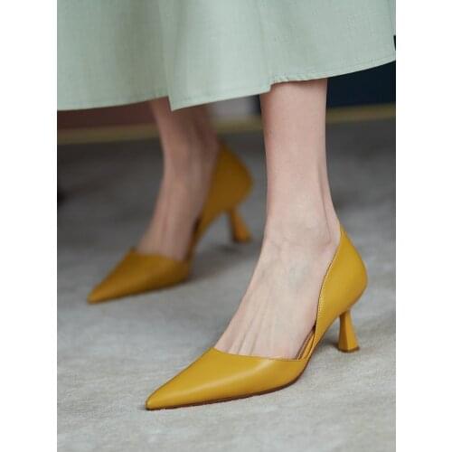 EshtonShero High Heels Stiletto Pumps Bridal Genuine Leather Wedding Shoes Simple Classic Womens SHhoes High-heeled Pumps Shoes