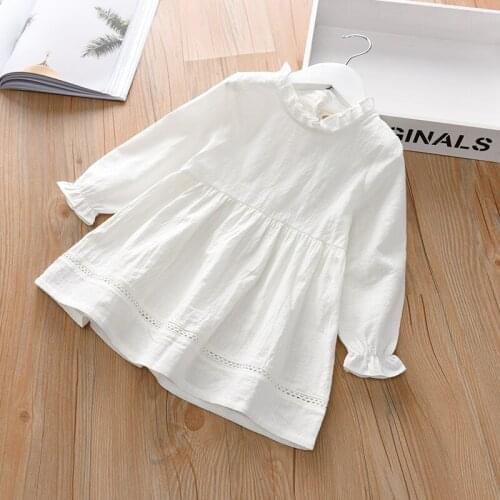 Spring Baby girls dresses white princess 2020 New children clothes casual long-sleeve vestidos robe fille enfant dresses