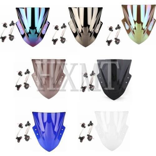 Motorcycle Windshield Windscreen With adjustable bracket Wind Screen For Yamaha MT125 FZ1 FZ6 FZ8 FZ8N XJ6 MT-01 MT03 MT09 MT07
