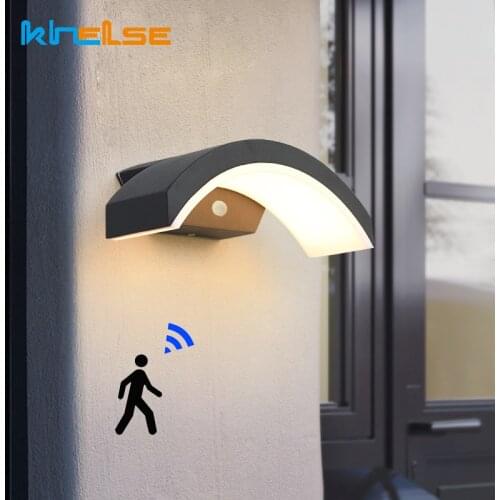 12W 20W Outdoor LED Wall Lamp Waterproof PIR Motion Sensor Porch Sconce Garden Courtyard Stair Exterior Decor Wall Light Fixture