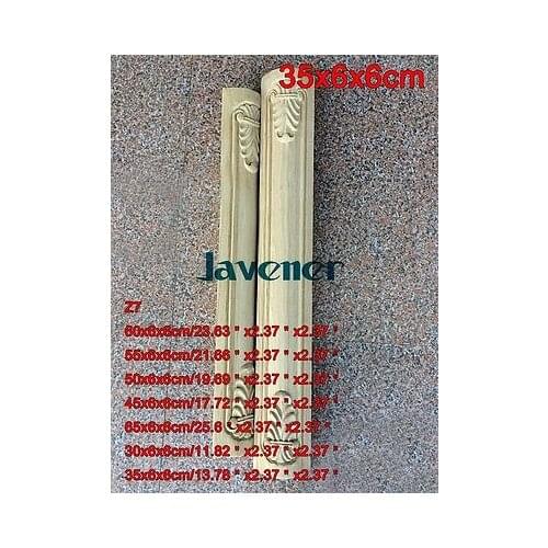 Z7 -35x6x6cm Wood Carved Onlay Applique Carpenter Decal Wood Working Carpenter Leg Table