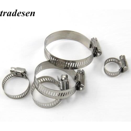 1 or 5pcs Pipe Clamps Genuine Jubilee Stainless Steel Hose Clips Fuel Hose Pipe Clamps Worm Drive Durable Anti-oxidation