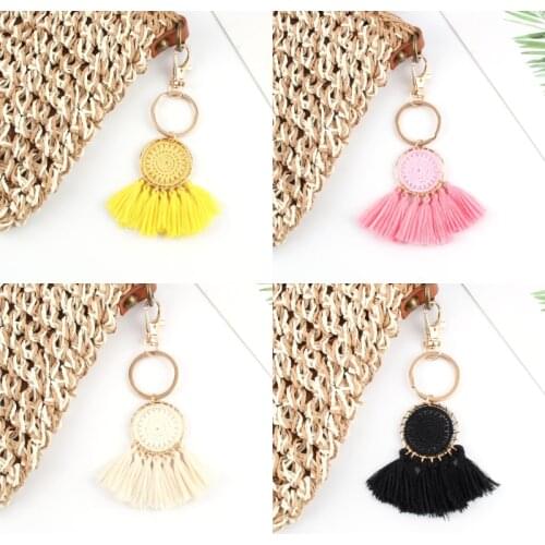 1Pc Bohemia Dream Catcher Keychain With Tassel Auto Car Pendant Jewelry Key Rings For Women Gift Ornaments Trinket Jewelry