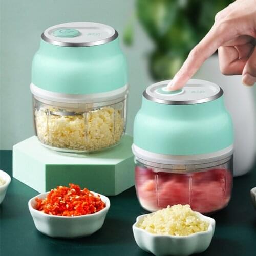 1pc Electric Masher Garlic Grinder Wireless Mini Crusher Chopper USB Charging Shredder Mashed Garlic Ginger Fresh Pepper Chopper