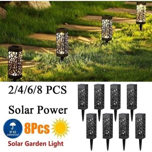 2/4/6/8/10 Pack Outdoor Solar Garden Light Led Lawn Ground Lamp Waterproof Landscape Spotlights for Garden Decoration