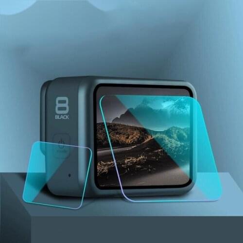 2PCS 2.5D Tempered Glass For Go Pro Gopro Hero 8 9 Hero8 Hero9 Black Camera Screen Protective 9H Waterproof Anti-Scratch Glass