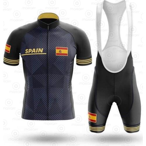 2020 Spain Cycling Jersey Set Breathable Pro Team Bicycle Jersey Men Cycling Clothing Clothes Bib Shorts Suits Bike Wear Jerseys
