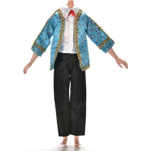 3 Pcs/Set National Costume Fashion Outfit Color Random Clothes for Prince Ken Handmade Clothing