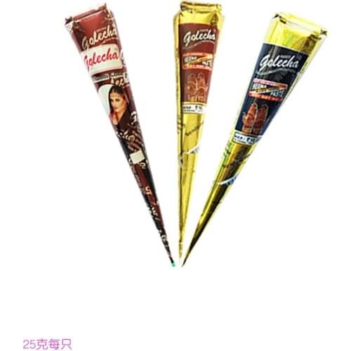 3pcs/lot Body Art Paint Natural Indian Tattoo Henna Paste for Body Drawing Black and red white Henna tattoo 25g Tattoo cream