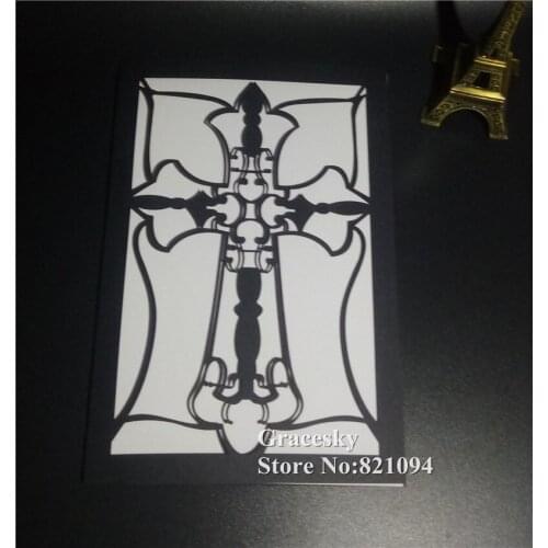 30Pcs/lot 12*18cm Creative Laser Cut European Cross Design Birthday Wedding Invitation Cards Decoration Party Supplies