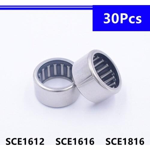 30Pcs SCE1612 BA1612 SCE1616 BA1616 SCE1816 BA1816 Inch Size Drawn Cup Needle Roller Bearing High quality