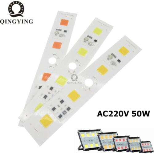 50W AC 220V 230V 240V Outdoor Lighting LED COB DOB Chip Smart IC No Need Driver IP65 Floodlight Spotlight Street Light Source