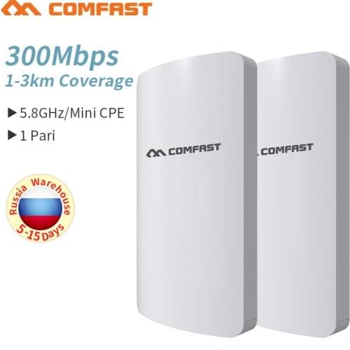 2Pcs Comfast CF-E113A Mini Wireless 11dBi high gain Antenna Extender Repeater 5G Outdoor CPE WiFi Bridge Access Point AP Router