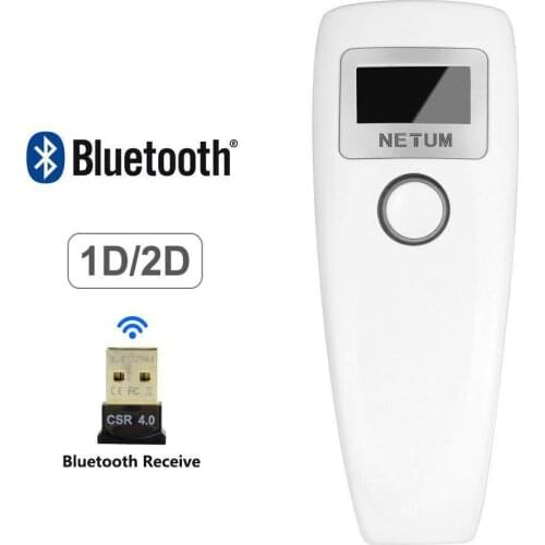 Wireless Barcode Scanner Portable Barcode Scanner Bluetooth Handheld Wireless One-Dimensional Scanner for Mall / Supermarket