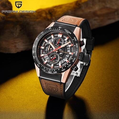 PAGANI DESIGN Quartz Chronograph Watches Luxury Brand Sports Clock Military Waterproof Wrist Watch Japan VK67 Relogio Masculino