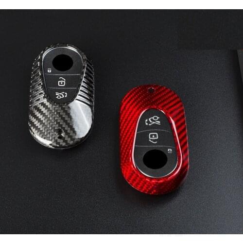 Real Carbon Fiber Key Case Cover Key Case Protective Shell For Mercedes Benz W223 Class S300 S350 S450 S500 2020 2021