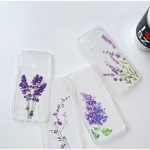 Fashion Lavender Flower Case For Samsung Galaxy A52 A32 A71 A70 S21 S20 FE S10e S10 Plus Ultra Lite A02 A72 A50 A30S A7 2018 TPU