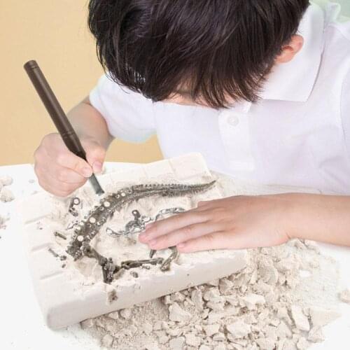Children DIY Dinosaur Digging Toys Jurassic Animals Dinosaur Skeleton Fossil Archeology Digging Assembly Toys
