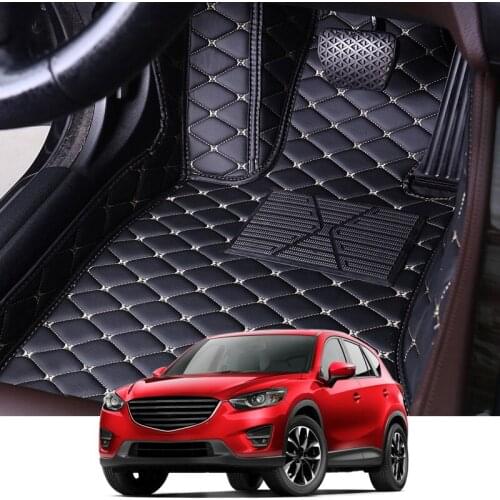 For Mazda CX-5 KE 2013-2017 5 Seats LHD Car Floor Mats Set Leather Cover Mat Styling Foot Protector Pad Automobile Accessories