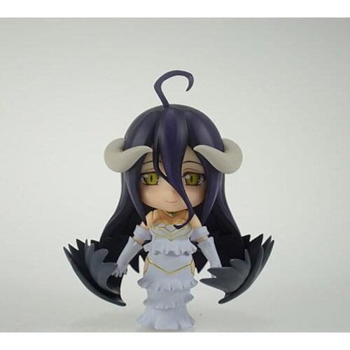 10cm Japan Overlord Albedo Action Figure Anime PVC King of The Undead Q Version Collection Model Dolls Toys for Boys Gifts
