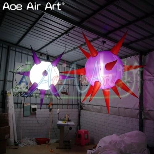 Giant inflatable lighting decoration Inflatable stars with cones for parties and night clubs decorations