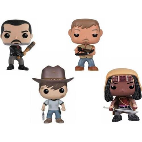 The walking dead DIXON 14# MICHONNE 38# CARL 97# NEGAN 390# Vinyl Action Figures Collection Model Children Toys