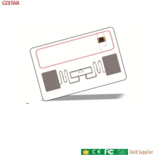 PVC card 13.56mhz 860-960mhz HF + UHF intelligent RFID identification dual chip FO8 Alien dual frequency hybrid composite card