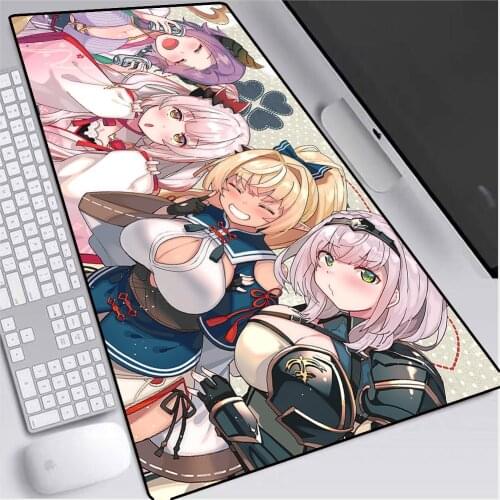 Kawaii Mousepad A Group of Sexy Girls Animation Mousepad Large Game Accessories Mouse Pad Computer Notebook Office Keyboard Pad