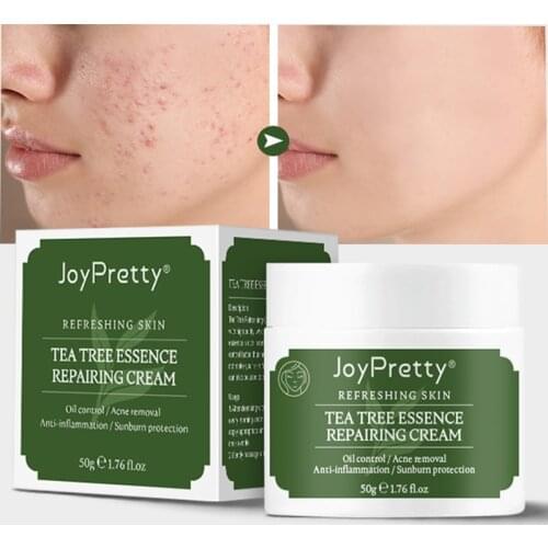 Oil control anti-acne shrinking pores whitening acne cream skin care effective tea tree oil acne cream 50ml