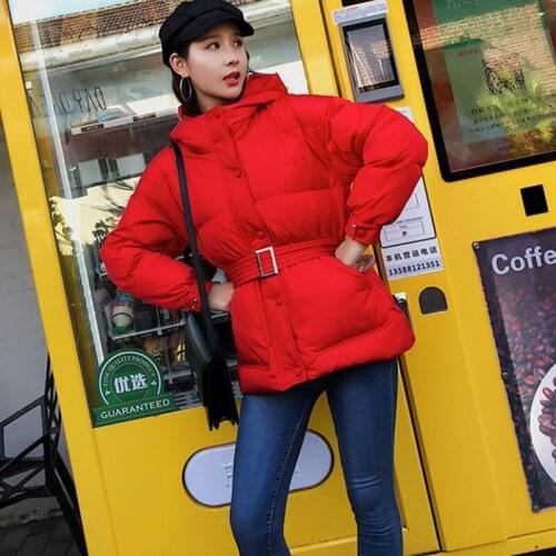 Women newest hooded short duck down jacket female fashion slim warm coat European popular thin winter white jackets for ladies