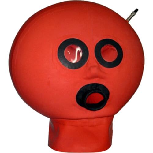 Latex costumes hoods masks w black zipper inflatable valve Cosplay Hawk