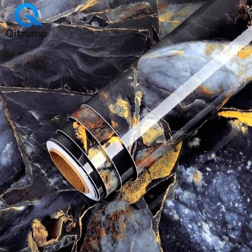 Kitchen Oil-proof Marble Wallpaper Waterproof Thicken Vinyl Wall Stickers Cabinet Dinner Table Self Adhesive Contact Paper Decor