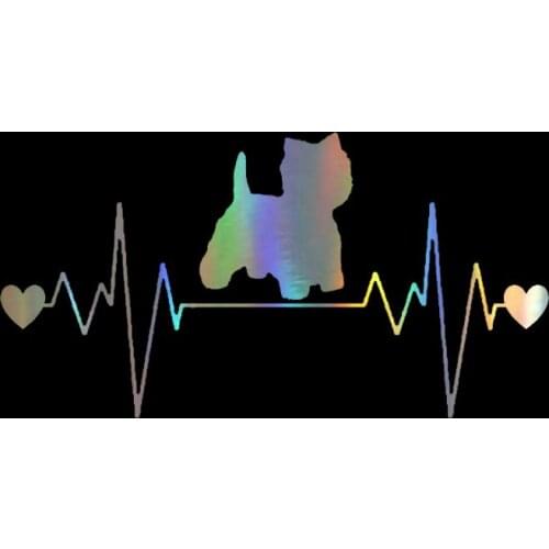 Personality Dog Lifeline Cartoon Graffiti Car Stickers and Decal Sunscreen Decal Decorative PVC Vinyl Cover Scratches Waterproof