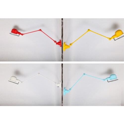 RH loft wall lamp mechanical arm france Jielde wall lamp reminisced retractable double vintage,folding rod- With Switch